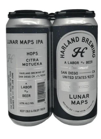 Harland Brewing Lunar Maps IPA Beer | (4)*473ML - Ready To Drink