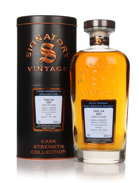 Caol Ila 16 Year Old 2007 Cask #7 - Cask Strength Collection Signatory Single Malt Scotch Whisky | 700ML