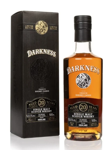 Peated 20 Year Old Oloroso Cask Finish Darkness Highland Single Malt Scotch Whisky | 500ML - Whiskey
