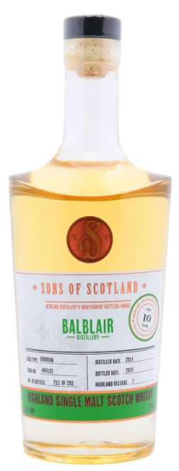 Balblair Stirling Distillery - Sons Of Scotland Single Bourbon Cask #404182 10 Year Old · 2014 Vintage Single Malt Scotch Whisky | 700ML
