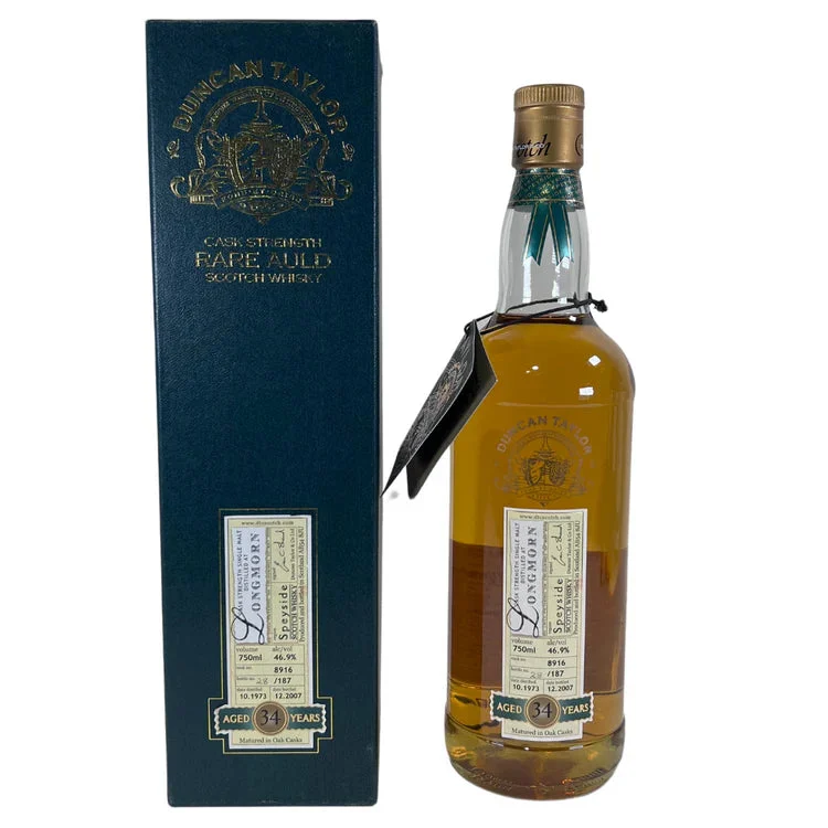 1973 Longmorn Duncan Taylor 34 Year Old Single Malt Scotch Whisky - Whiskey