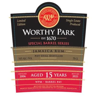 Worthy Park Special Barrel Series WPM 2006 15 Year Old Bottled For The Nectar Rum | 700ML