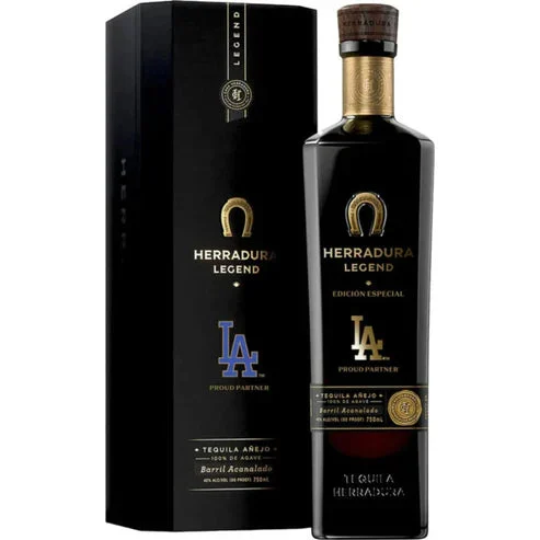 Herradura Legend La Dodgers Edition Barril Acanalado Anejo Tequila