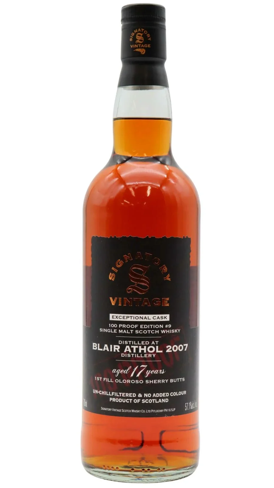 Blair Athol Signatory Vintage 100 Proof Exceptional Batch #9 Whisky 17 Year Old Single Malt Scotch Whisky | 700ML - Whiskey