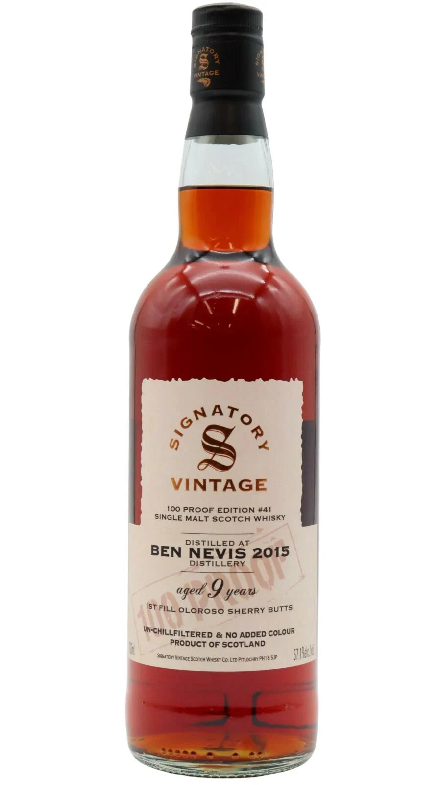 Ben Nevis Signatory Vintage 100 Proof - Batch #41 Whisky 9 Year Old Single Malt Scotch Whisky | 700ML