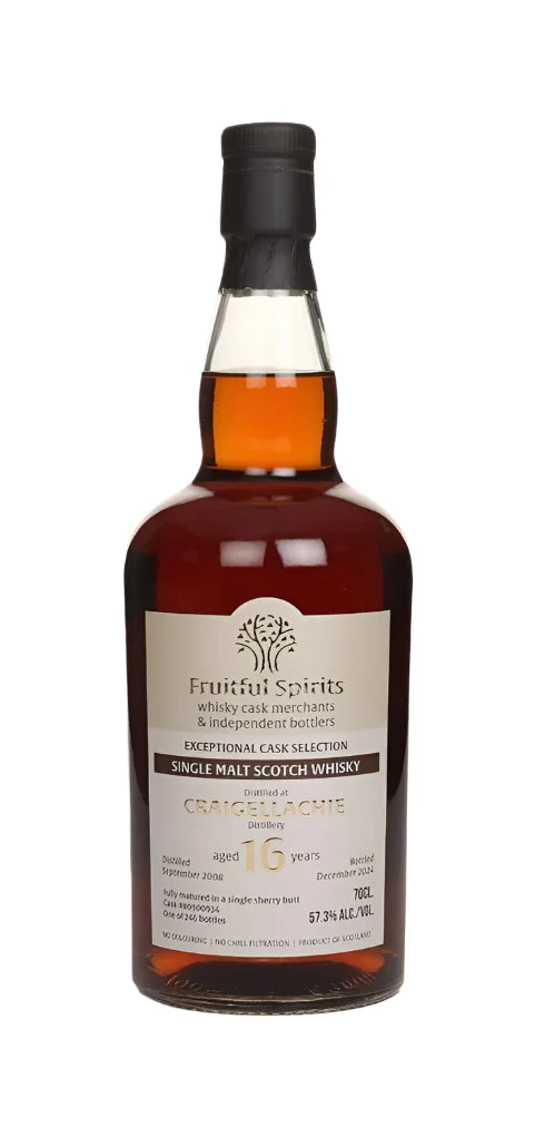 Craigellachie 16 Year Old 2008 (Cask #80900934) - Exceptional Cask Selection (Fruitful Spirits) Single Malt Scotch Whisky | 700ML