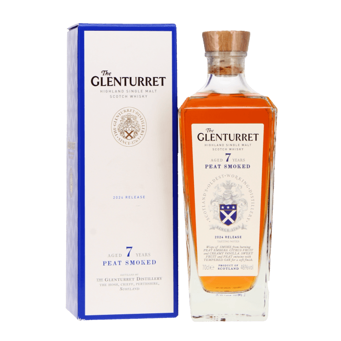 Glenturret 7 Year Old Peat Smoked 2024 Release Highland Single Malt Scotch Whisky | 700ML - Whiskey