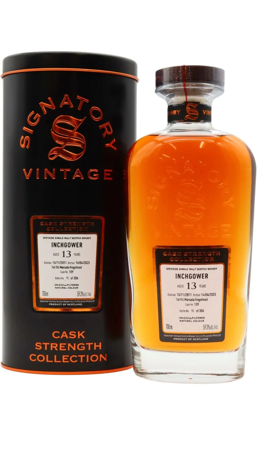 Inchgower Signatory Vintage Cask Strength - Marsala Wine Cask #109 Whisky 13 Year Old Single Malt Scotch Whisky | 700ML