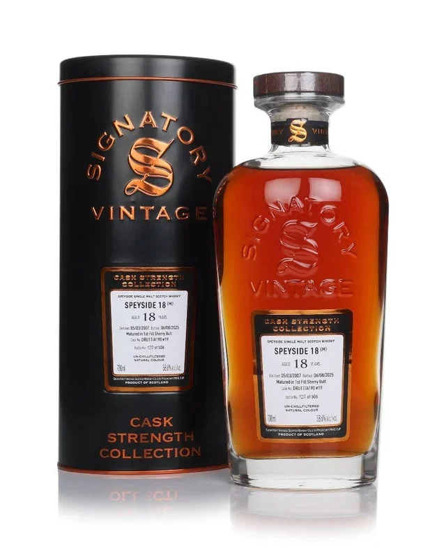 Secret Speyside 18 Year Old 2007 (Cask DRU17 A190 #19) - Cask Strength Collection (Signatory) Single Malt Scotch Whisky | 700ML