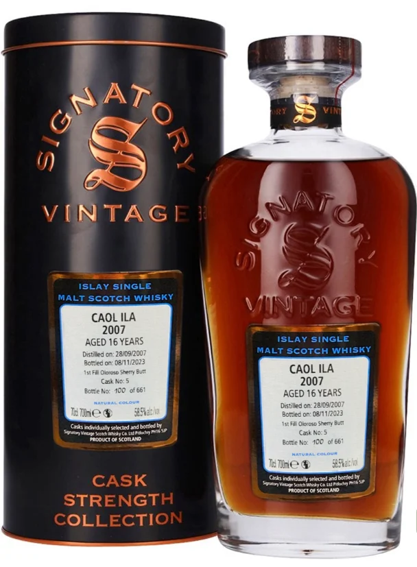 Caol Ila 16 Year Old 2007 - Bottled 2024 Signatory Vintage Single Malt Scotch Whisky | 700ML