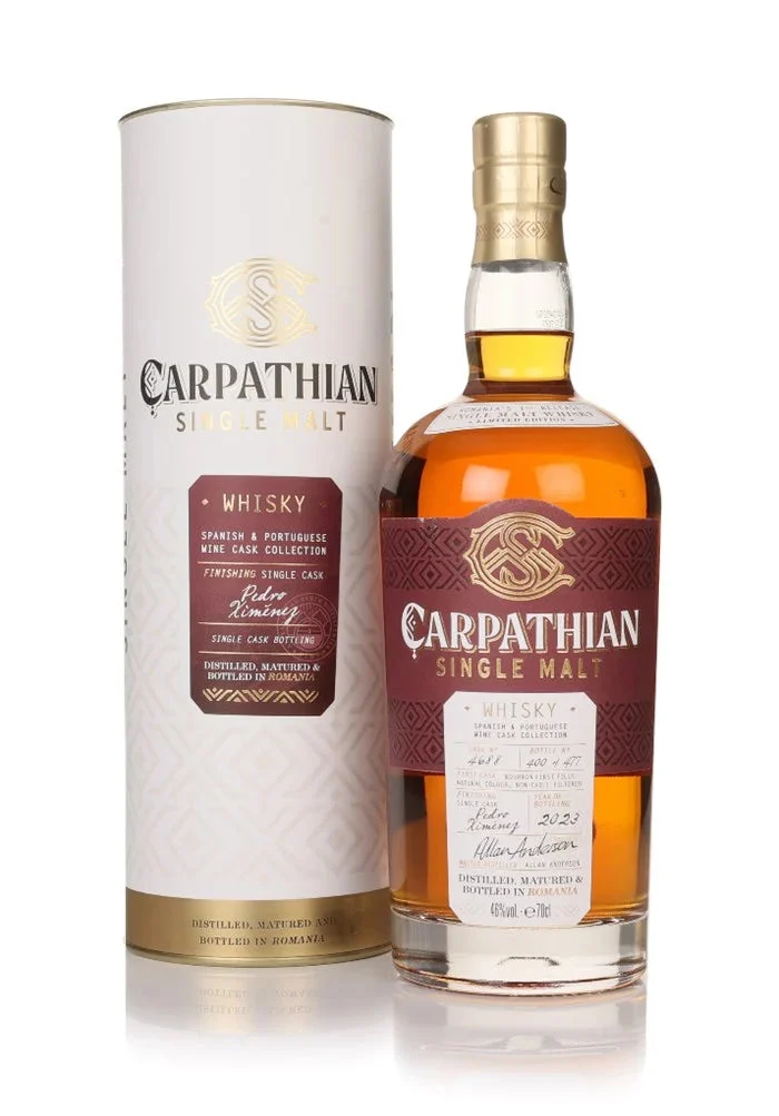 Carpathian Single Malt Pedro Ximenez Cask Finish Spanish & Portuguese Wine Cask Collection Whisky | 700ML - Whiskey