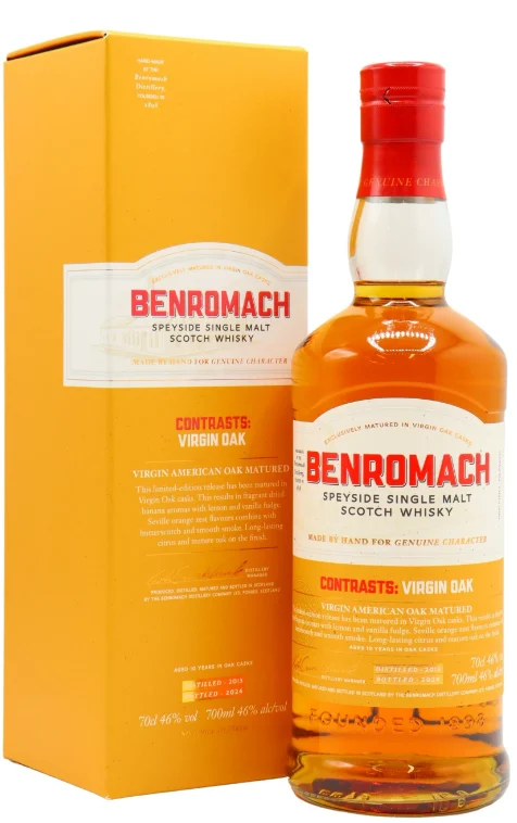Benromach Contrasts Virgin Oak Cask Matured 2013 10 Year Old Single Malt Scotch Whisky | 700ML - Whiskey