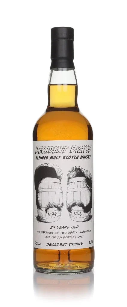Sideburn 29 Year Old - Decadent Drams (Decadent Drinks) Blended Malt Scotch Whisky | 700ML