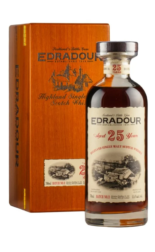 Edradour 25 Year Old Cask Strength Batch #2 Single Malt Scotch Whisky | 700ML - Whiskey