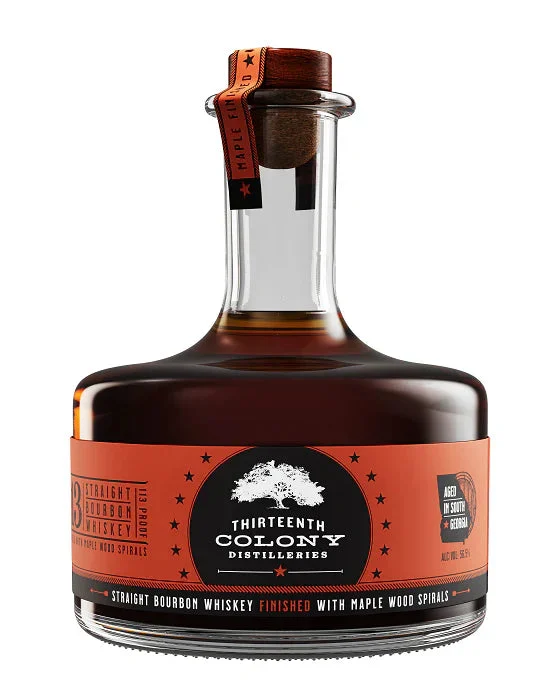 Thirteenth Colony 113 Maple Wood Spirals Straight Bourbon Whiskey
