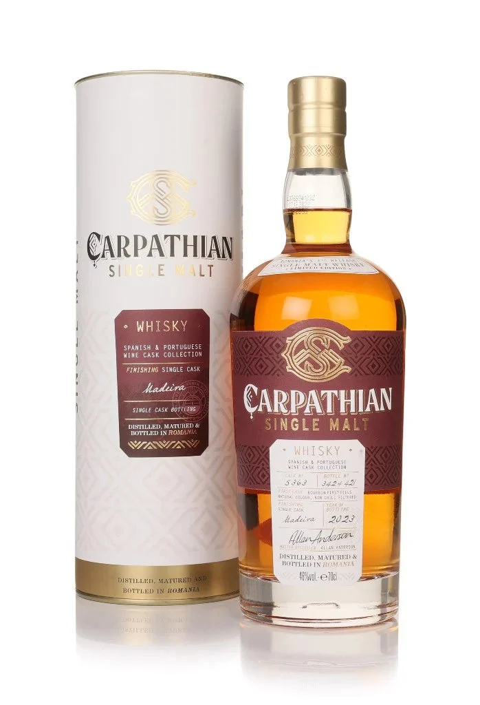 Carpathian Single Malt Madeira Cask Finish Spanish & Portuguese Wine Cask Collection Whisky | 700ML - Whiskey