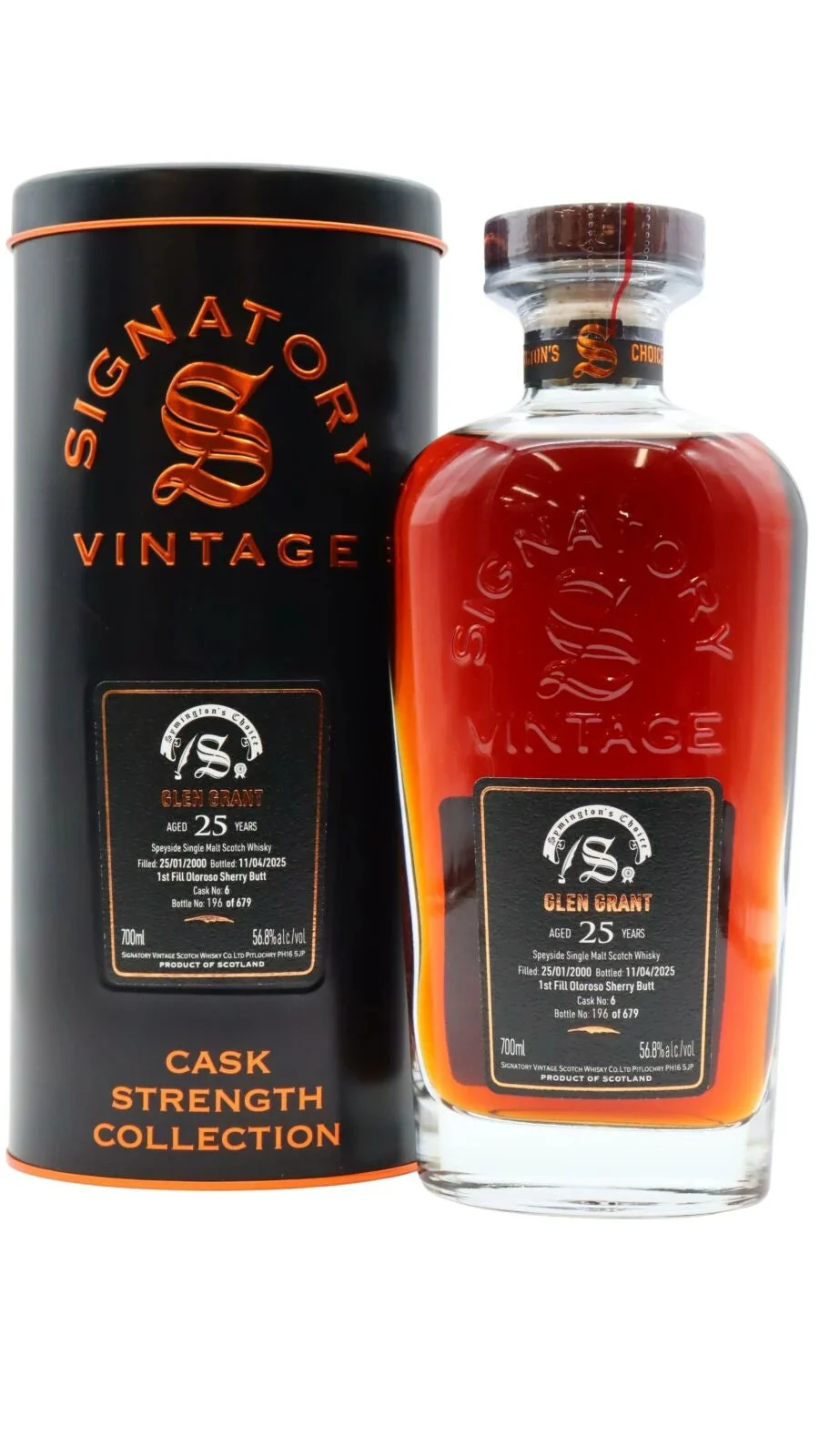 Glen Grant Signatory Vintage Symington’s Choice #6 Whisky 25 Year Old Single Malt Scotch Whisky | 700ML - Whiskey