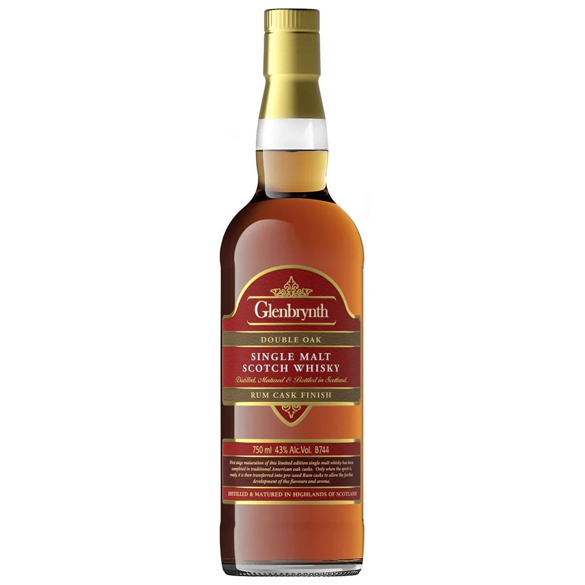 Glenbrynth | Double Oak | Rum Cask Finish | Single Malt Scotch Whisky - Whiskey
