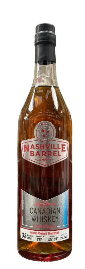 Nashville Barrel Company 35 Year Old Single Barrel HAZMAT 151.08 Proof Canadian Whiskey