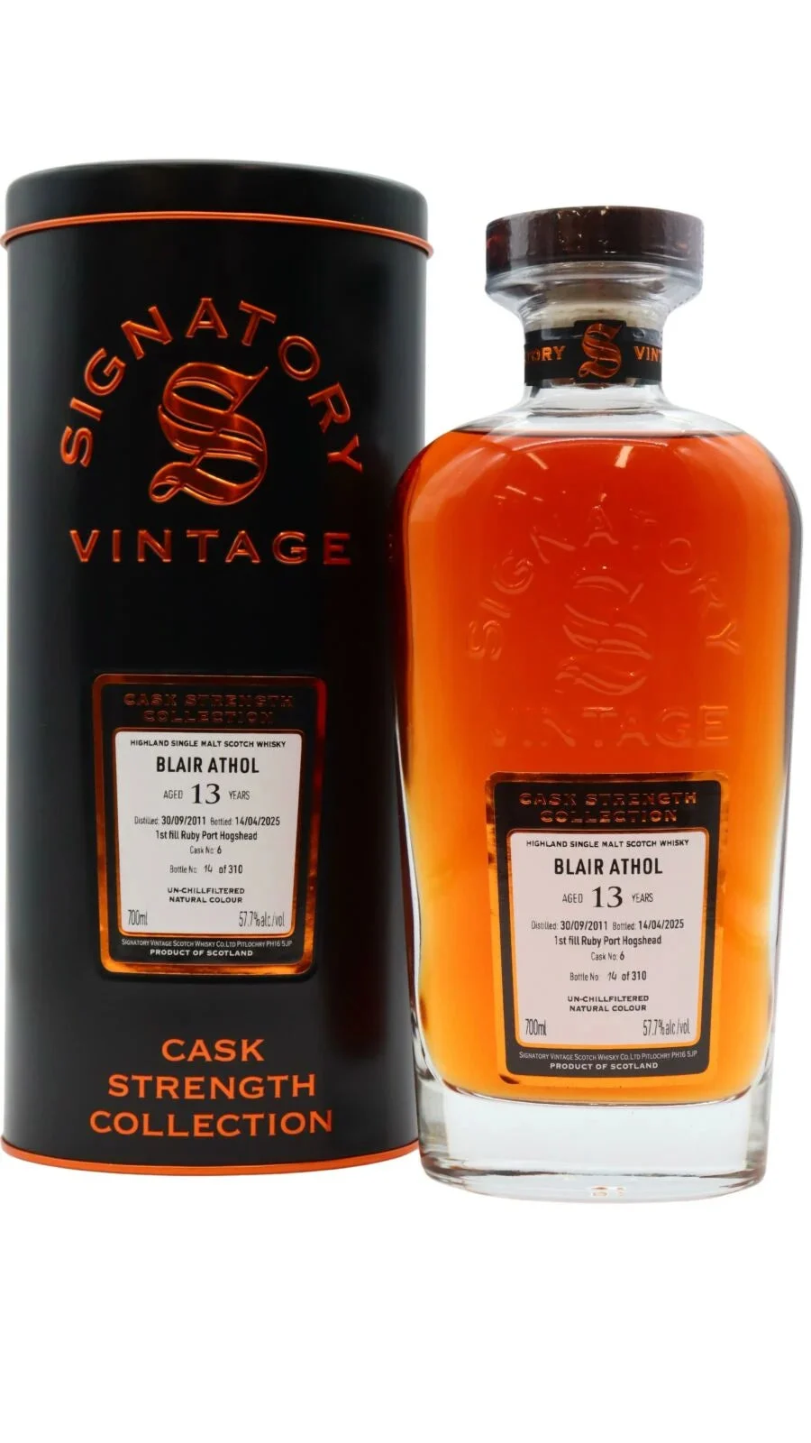 Blair Athol Signatory Vintage Cask Strength - Ruby Port Cask #6 Whisky 13 Year Old Single Malt Scotch Whisky | 700ML