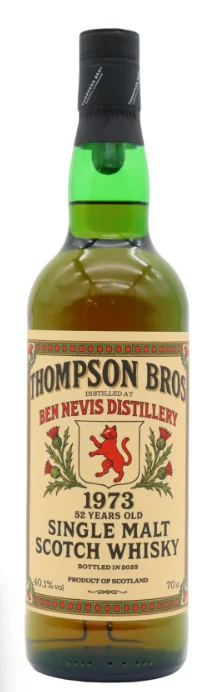 Ben Nevis Thompson Bros 52 Year Old · 1973 Vintage Single Malt Scotch Whisky | 700ML - Whiskey