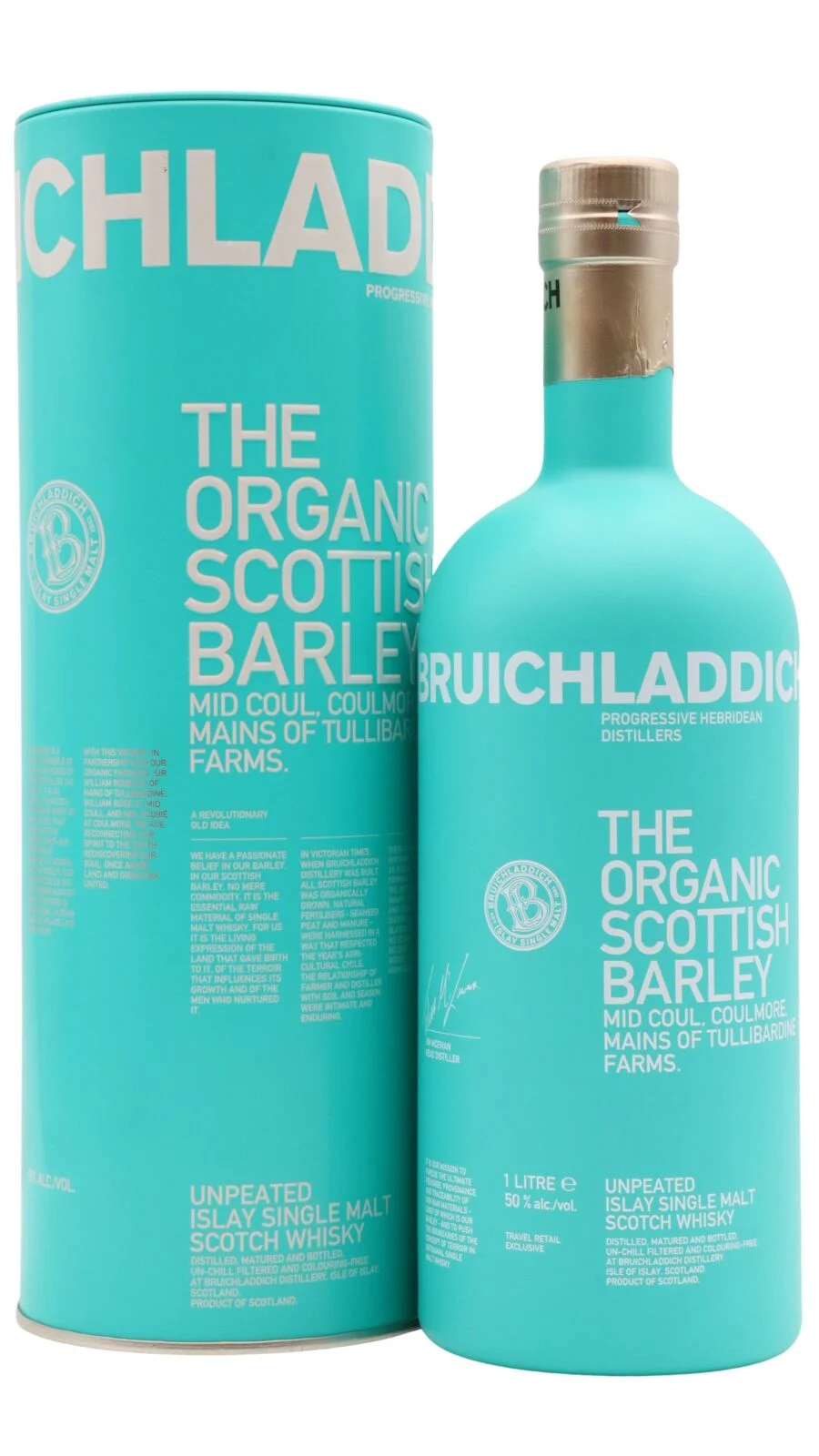 Bruichladdich Organic Scottish Barley Islay Single Malt Scotch Whisky | 1L - Whiskey