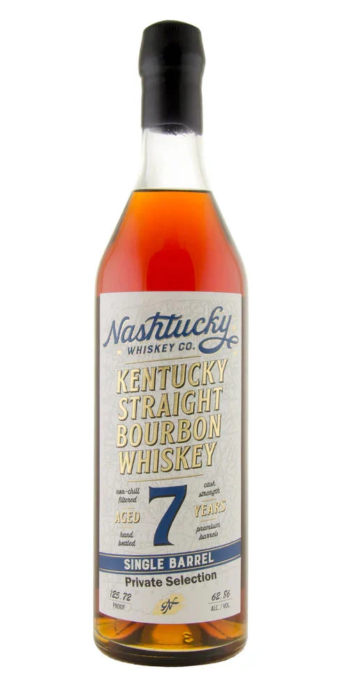 Nashtucky Whiskey Co Single Barrel Cask Strength Private Selection Tennessee 7 Year Old Kentucky Straight Bourbon Whiskey