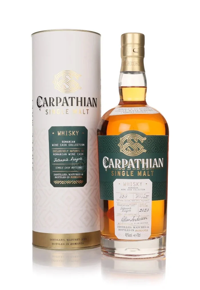 Carpathian Single Malt Feteasca Neagra Cask Finish Romanian Wine Cask Collection Whisky | 700ML - Whiskey
