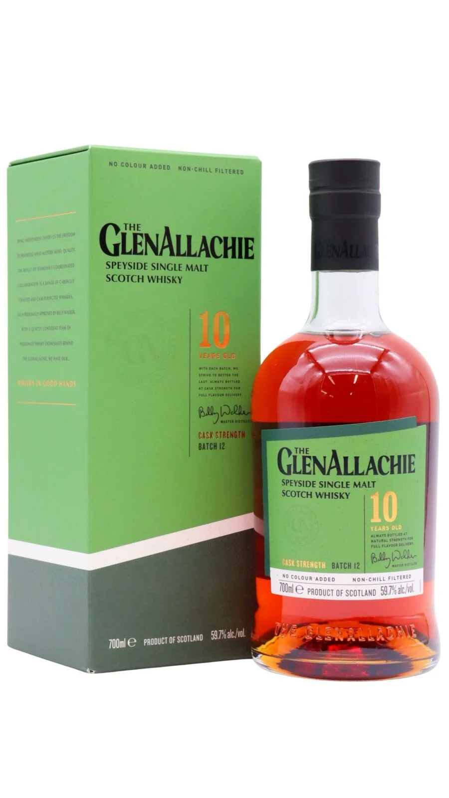 GlenAllachie Cask Strength Batch #12 10 Year Old Speyside Single Malt Scotch Whisky | 700ML - Whiskey
