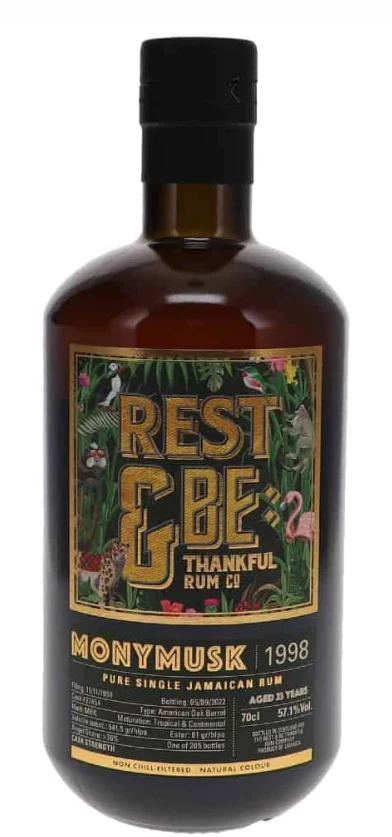 Rest & Be Thankful Monymusk MBK 1998 23 Year Old Cask#27854 | 700ML - Rum