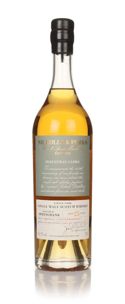 Springbank 25 Year Old 1997 Cask #242 Inaugural Casks (Nickolls & Perks) Single Malt Scotch Whisky | 700ML - Whiskey