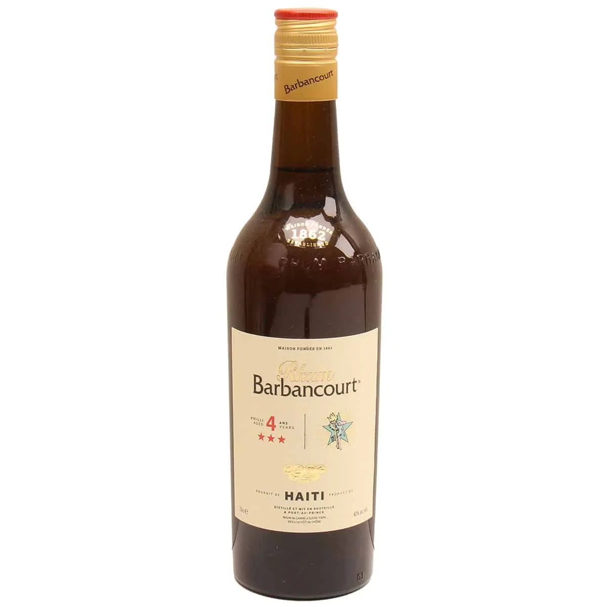 Barbancourt 3 Stars 4 Year Old Bottle Style | 700ML - Rum