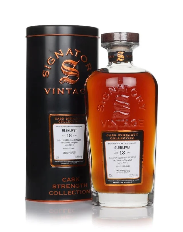 Glenlivet 18 Year Old 2006 Cask #901017 - Cask Strength Collection (Signatory) Single Malt Scotch Whisky | 700ML