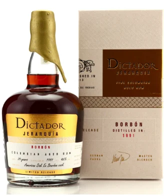 Dictador Jerarquia Borbon 29 Year Old American Oak & Ex Bourbon Cask 1991 | 700ML - Rum