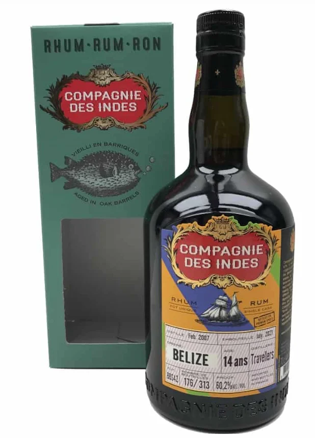 Compagnie Des Indes Belize 14 Year Old Travellers Cask Strength Bottled Premium Spirits | 700ML - Rum