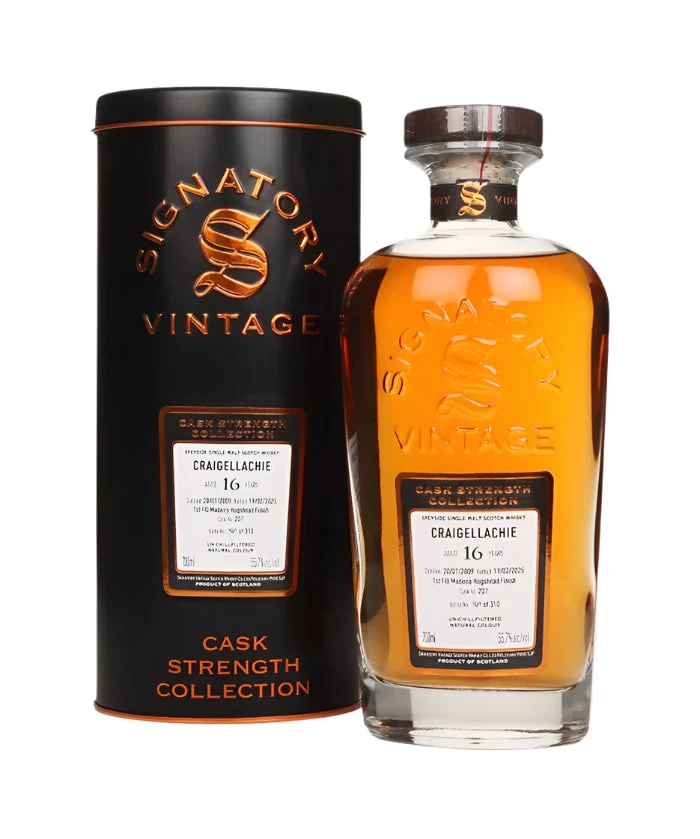 Craigellachie 16 Year Old 2009 Cask #207 - Cask Strength Collection (Signatory) Single Malt Scotch Whisky | 700ML