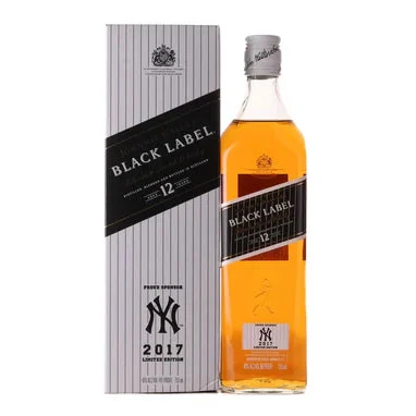 2017 Johnnie Walker 12 Year Old Black Label New York Yankees Edition Blended Scotch Whisky - Whiskey