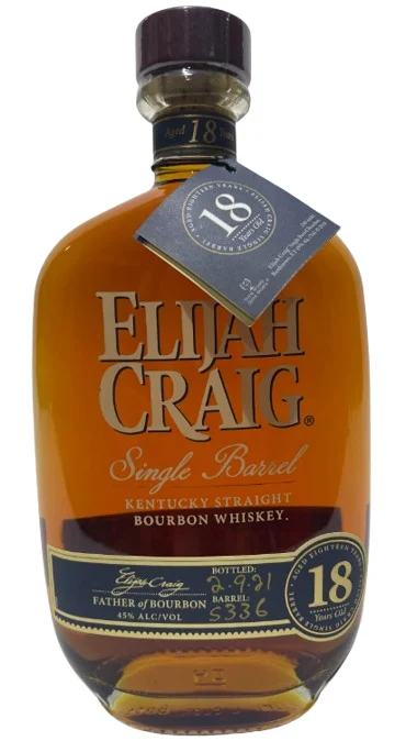 Elijah Craig 18 Year Old 2021 Single Barrel #5336 Kentucky Straight Bourbon Whiskey