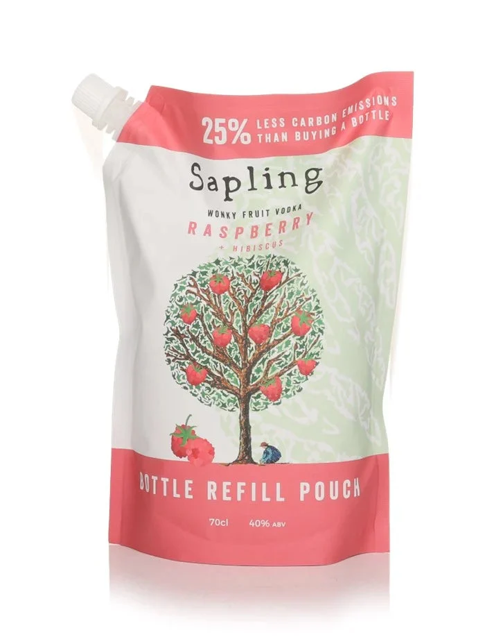 Sapling Climate Positive Raspberry & Hibiscus Vodka Pouch Refill | 700ML