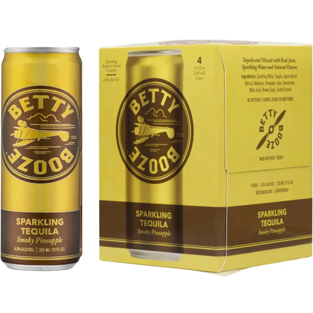 Betty Booze Sparkling Tequila With Smokey Pineapple | (4)*355ML - Ready To Drink