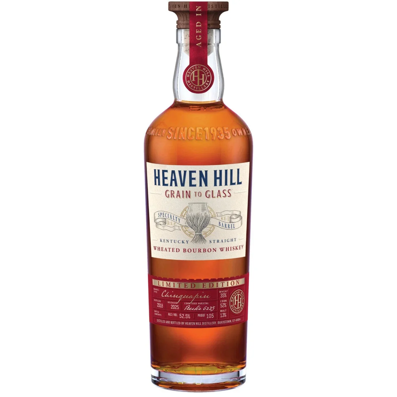 Heaven Hill Grain to Glass Specialty Barrel Series Wheated Aged In Chinquapin Oak Bourbon Whiskey