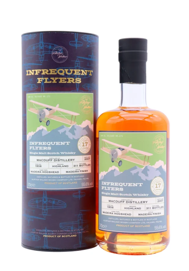 Macduff Infrequent Flyers Single Cask #1806 17 Year Old 2007 Single Malt Scotch Whisky | 700ML - Whiskey