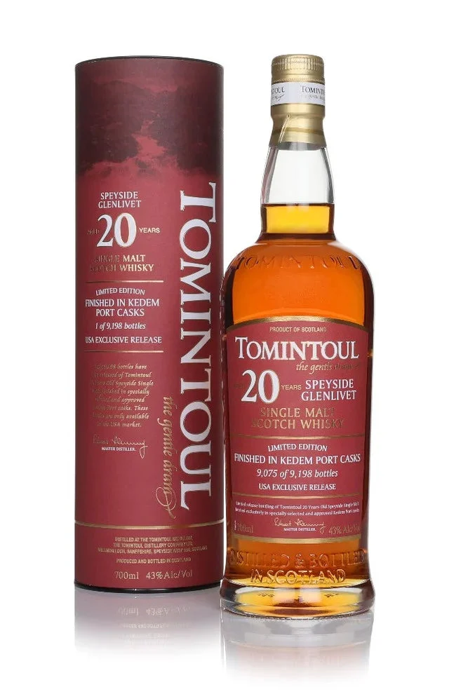 Tomintoul 20 Year Old - Kedem Port Casks Finish Single Malt Scotch Whisky | 700ML