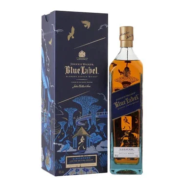Johnnie Walker Blue Label Singapore Travel Edition Limited Edition Blended Scotch Whisky | 1L - Whiskey