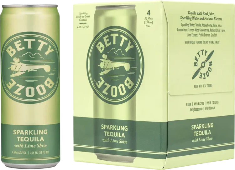 Betty Booze Sparkling Tequila With Lime Shiso | (4)*355ML - Ready To Drink