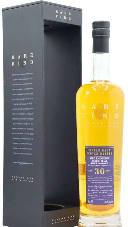 Loch Lomond 30 Year Old - Old Rhosdhu Gleann Mor Rare Find Single Cask #229 1994 Single Malt Scotch Whisky | 700ML