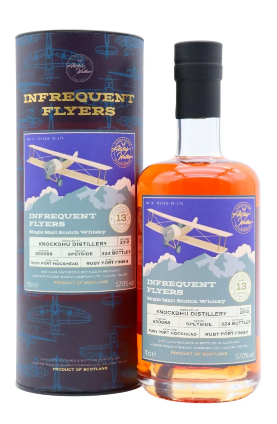 Knockdhu Infrequent Flyers Single Cask #800068 13 Year Old 2012 Single Malt Scotch Whisky | 700ML - Whiskey