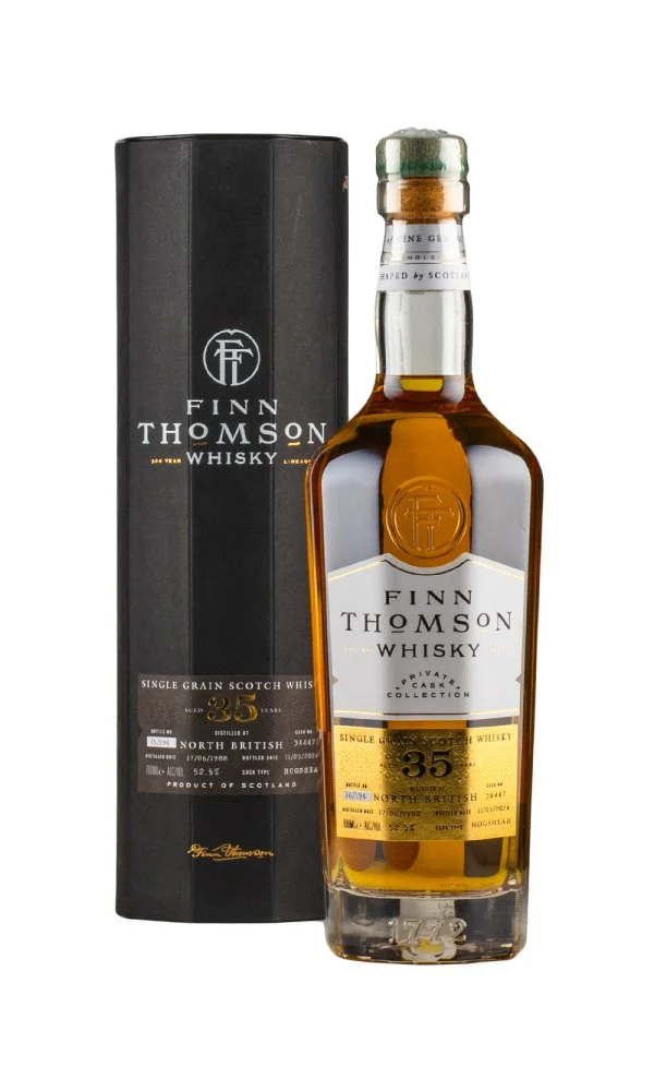 North British 35 Year Old Finn Thomson 1988 Single Grain Scotch Whisky | 700ML - Whiskey