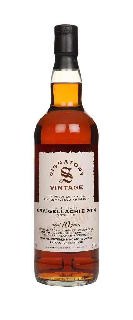 Craigellachie 10 Year Old 2014 - 100 Proof Edition #39 (Signatory) Single Malt Scotch Whisky | 700ML