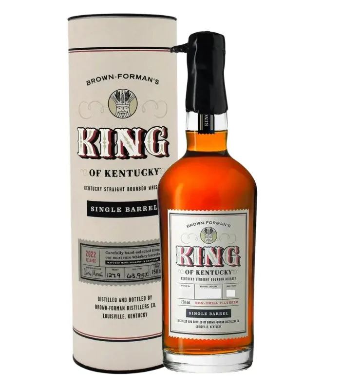 Brown Forman's King Of Kentucky 15 Year Old 2022 Release Single Barrel #22 127.8 Proof Kentucky Straight Bourbon Whiskey